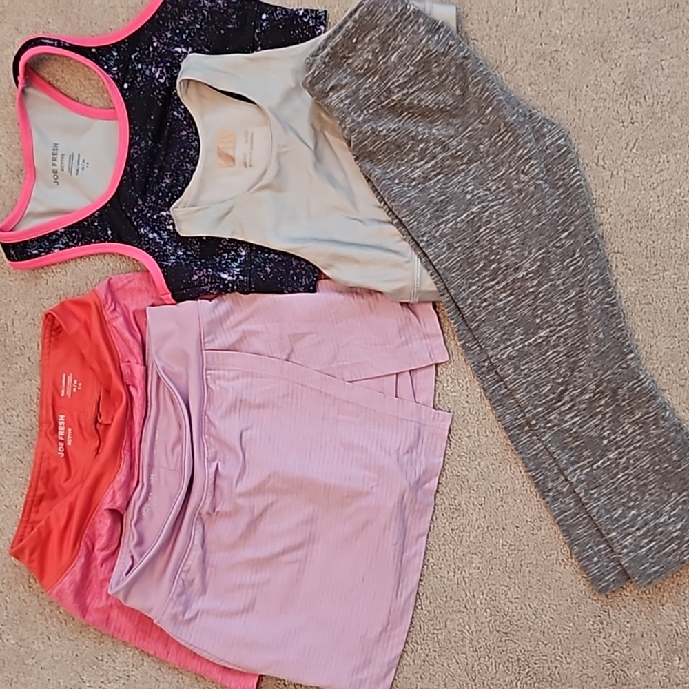 7-9 Girls 5 pieces sporty combo, Gymnastics Dancing, Sports,Outdoor combo